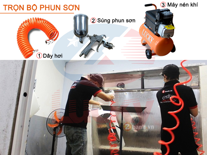 may nen khi phun son máy nén khí phun sơn